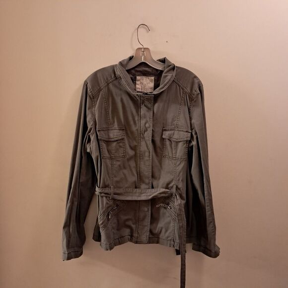 Sonoma jacket women's XL grey distressed utility military grunge core coastal - Picture 1 of 10